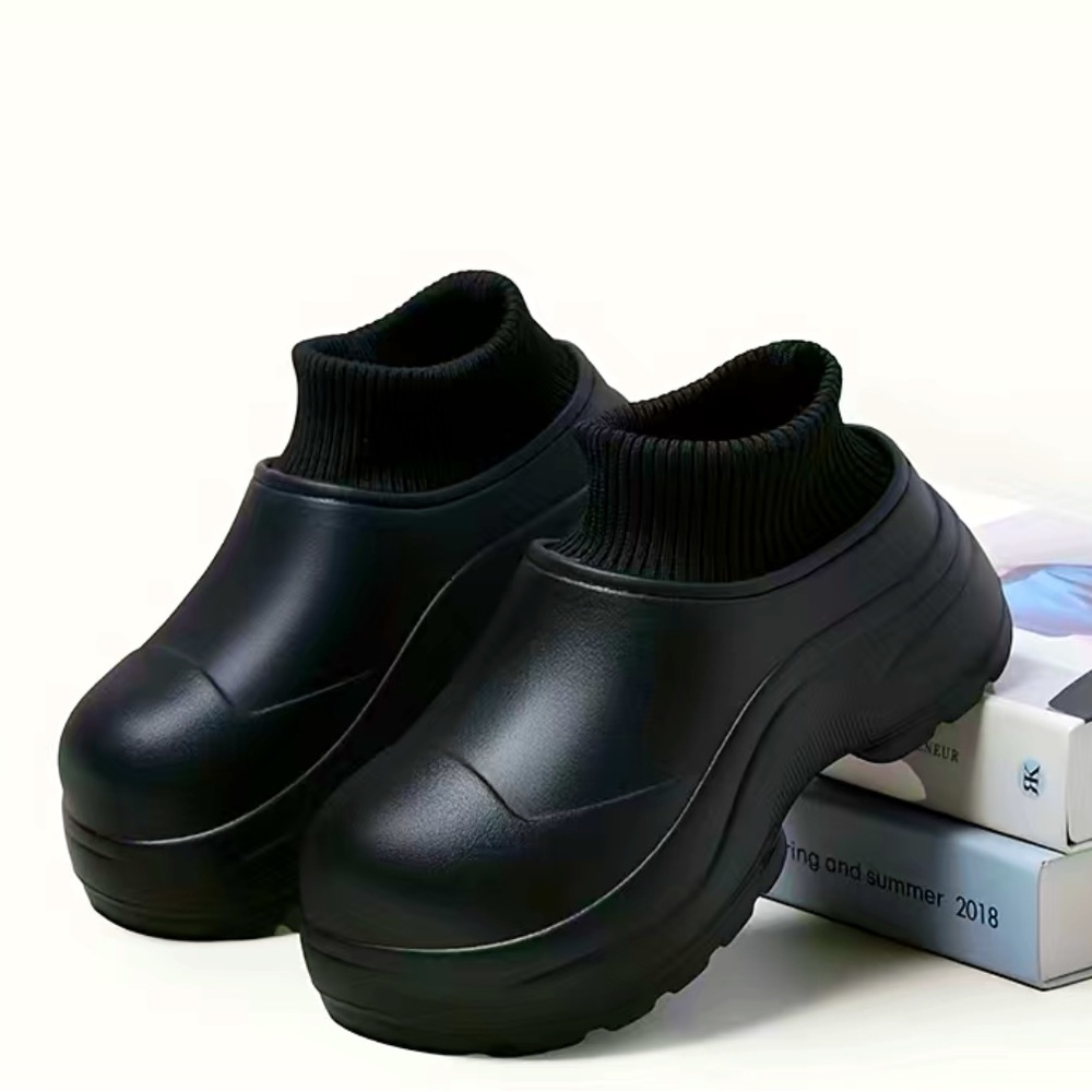 Black nonslip clogs